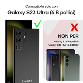 Samsung Galaxy S23 Ultra Case 5G with 1 Mobile Phone Case + 2 TPU Screen Protectors + 2 Camera Protection [Military Protection] Anti-Yellow Shockproof Transparent
