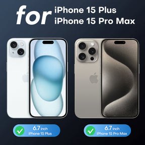 GOX 2 Pack for iPhone 15 Plus/iPhone 15 Pro Max Screen Protector Tempered Glass, Sensor Protection, Dynamic Island Compatible, Case Friendly, 6.7"