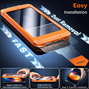 GOX Full screen for iPhone 15 Pro Max armored protective glass, car installation protective glass 9H hardness, shockproof, scratch-resistant, anti-fingerprint, anti-oil, anti-bubbles, pack of 2