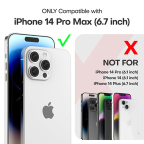 GOX [5 in 1] for iPhone 14 Pro Max Case [Not Yellowing], with 2 Tempered Glass Screen Protectors + 2 Camera Lens Protectors [Military Grade Protection] Shockproof Slim 14 Pro Max 6.7 Inch, Blue