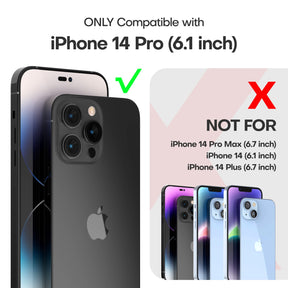 GOX [5 in 1] for iPhone 14 Plus Case [Not Yellowing], with 2 Tempered Glass Screen Protectors+2 Camera Lens Protectors [Military Grade Protection] Shockproof Slim iPhone 14 Plus Case 6.7 Inch-Black