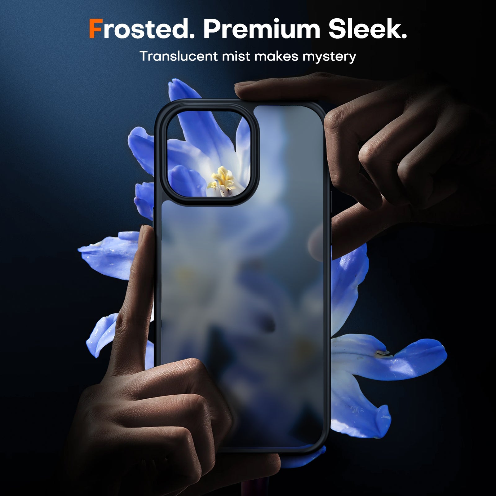 GOX 5-in-1 for iPhone 15 Pro Case MatteBlack, Translucent Matte Case with 2X Screen Protector +2X Camera Lens Protector, [Military Grade Protection] Shockproof Slim Case for iPhone 15 Pro, 6.1"