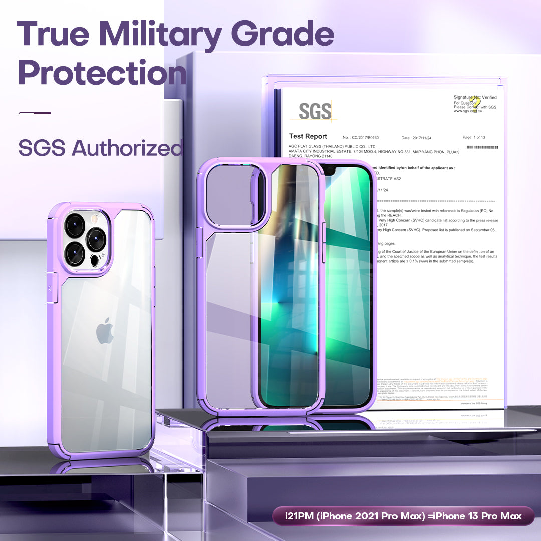 GOX [3 in 1] Defender Designed for 13 Pro Max Case 6.7 Inch, with 2 Pack Tempered Glass Screen Protector + 2 Pack Camera Lens Protector [Military Grade Protection] Shockproof Slim Thin