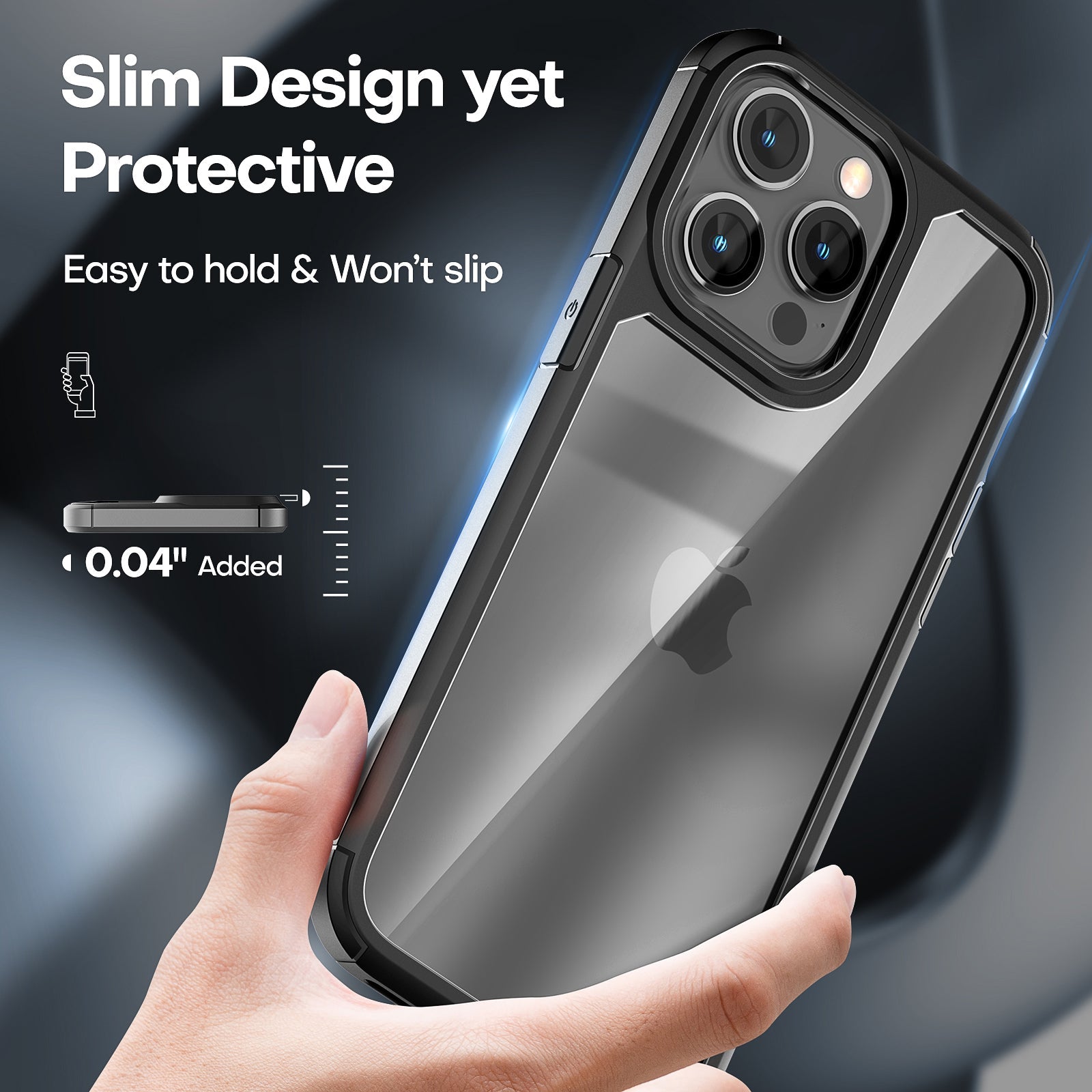 GOX [5 in 1] for iPhone 14 Pro Max Case [Not Yellowing], with 2 Tempered Glass Screen Protectors + 2 Camera Lens Protectors [Military Grade Protection] Shockproof Slim 14 Pro Max 6.7 Inch, Black