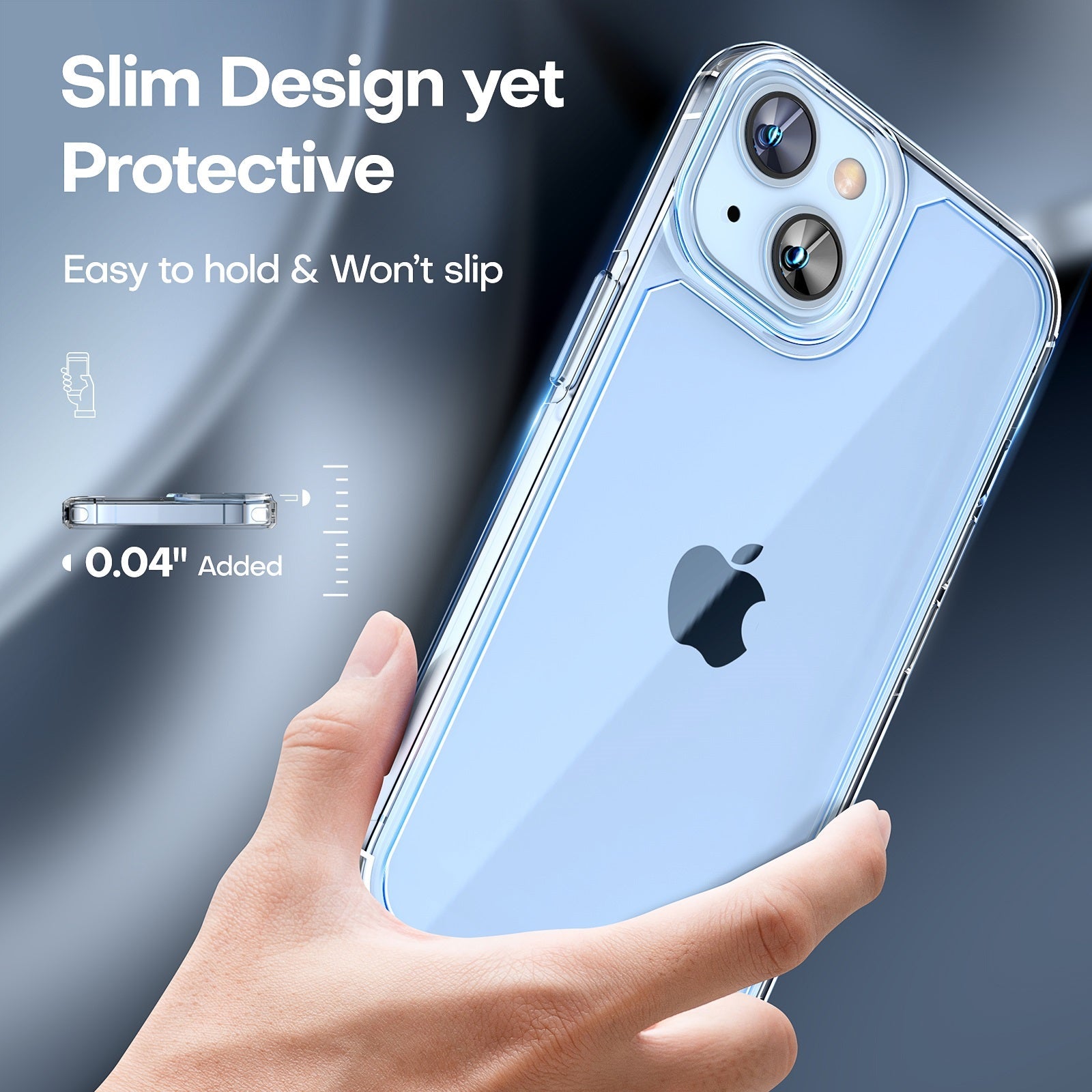 GOX [5 in 1] for iPhone 14 Plus Case [Not Yellowing], with 2 Tempered Glass Screen Protectors+2 Camera Lens Protectors [Military Grade Protection] Shockproof Slim iPhone 14 Plus Case 6.7 Inch-Clear