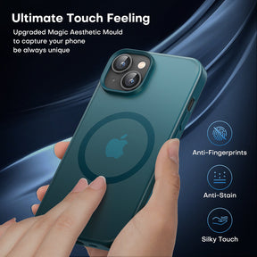 GOX  [5 in 1] Strong Magnetic Clear for iPhone 14 Case [Compatible with MagSafe] with 2 Screen Protector +2 Camera Lens Protector, [Military Drop Protection] Slim Phone Case for iPhone 14 6.1 Inch