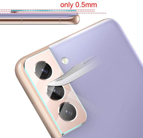 [3+3 Pack] GOX 3 Pack Tempered Glass Screen Protector + 3 Pack Camera Lens Protector Compatible with Samsung Galaxy S21 5G 6.2 - inch Easy Installation HD-Clear Bubble Free