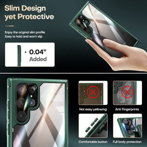 GOX Shockproof Samsung Galaxy S22 Ultra Case, [Military Grade Protection] S22 Ultra Case, Crystal Clear Soft Slim Protective Silicone Cover Designed for Galaxy S22 Ultra 5G Case 6.8"