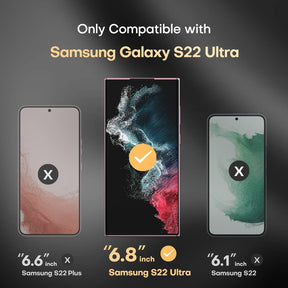 GOX Shockproof Samsung Galaxy S22 Ultra Case, [Military Grade Protection] S22 Ultra Case, Crystal Clear Soft Slim Protective Silicone Cover Designed for Galaxy S22 Ultra 5G Case 6.8"