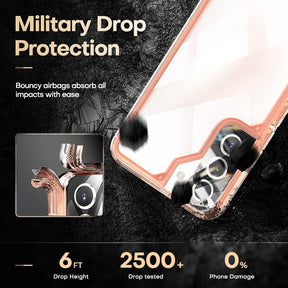 GOX [5 in 1] Shockproof Designed for Samsung Galaxy S22 Case 5G 6.1 Inch, with 2 Pack Tempered Glass Screen Protector + 2 Pack Camera Lens Protector [Military Grade Protection] Slim Thin Cover