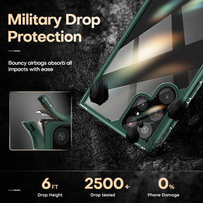 GOX Shockproof Samsung Galaxy S22 Ultra Case, [Military Grade Protection] S22 Ultra Case, Crystal Clear Soft Slim Protective Silicone Cover Designed for Galaxy S22 Ultra 5G Case 6.8"
