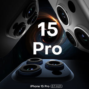 GOX 5 in 1 Magnetic Case for iPhone 15 Pro [Military Grade Drop Protection] with 2X Screen Protector + 2X Camera Lens Protector, Transparent Slim Fit Case Mag-Safe-Clear